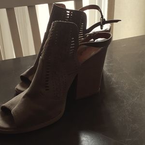 Peep toe ankle boots